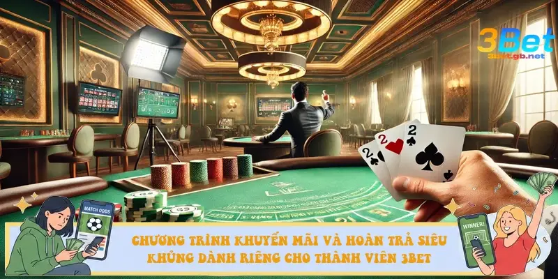 Chương trình khuyến mãi và hoàn trả siêu khủng dành riêng cho thành viên 3BET